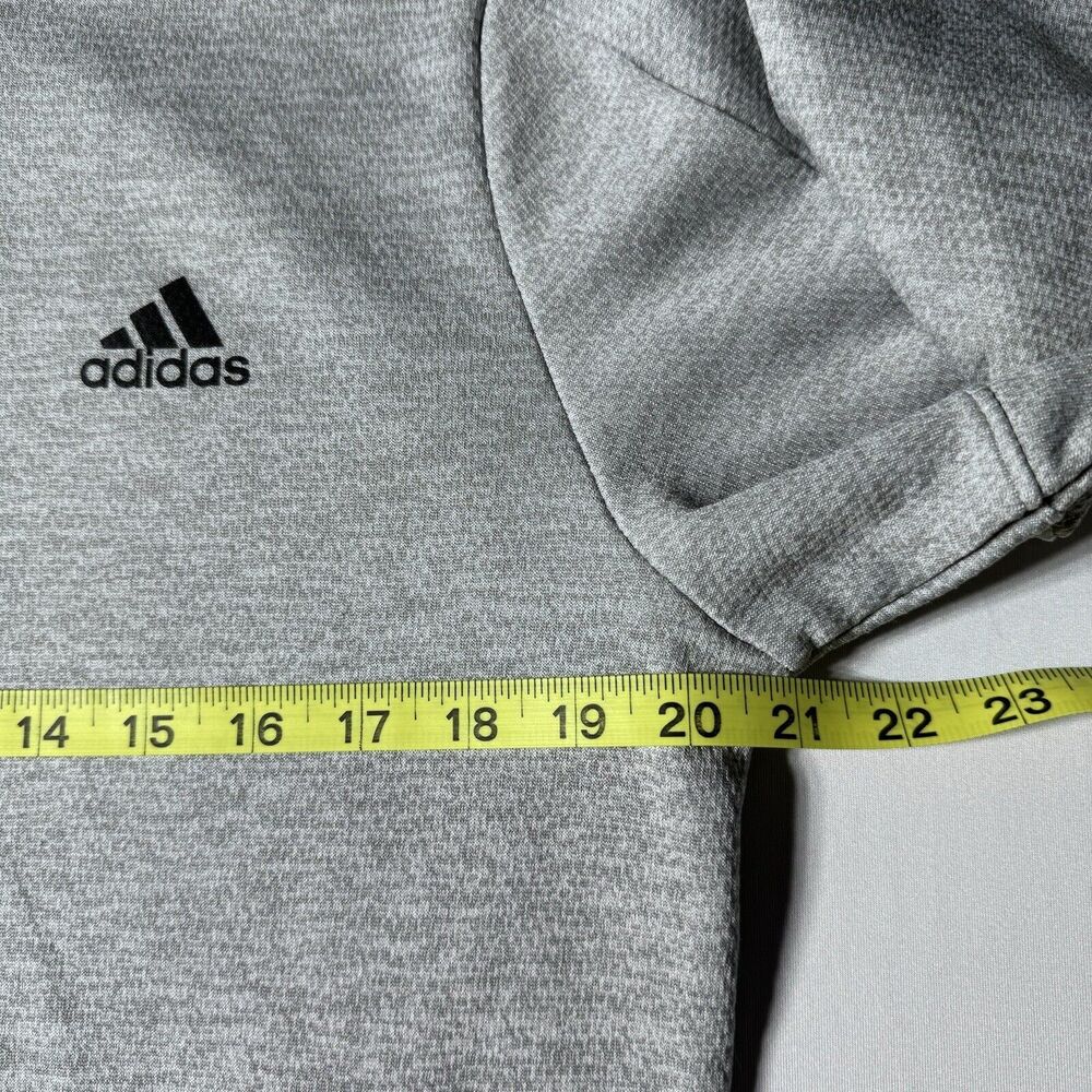 Adidas Womens Large 1/4 Zip Pullover Sweatshirt Jacket Long Sleeve Gray - Picture 12 of 15